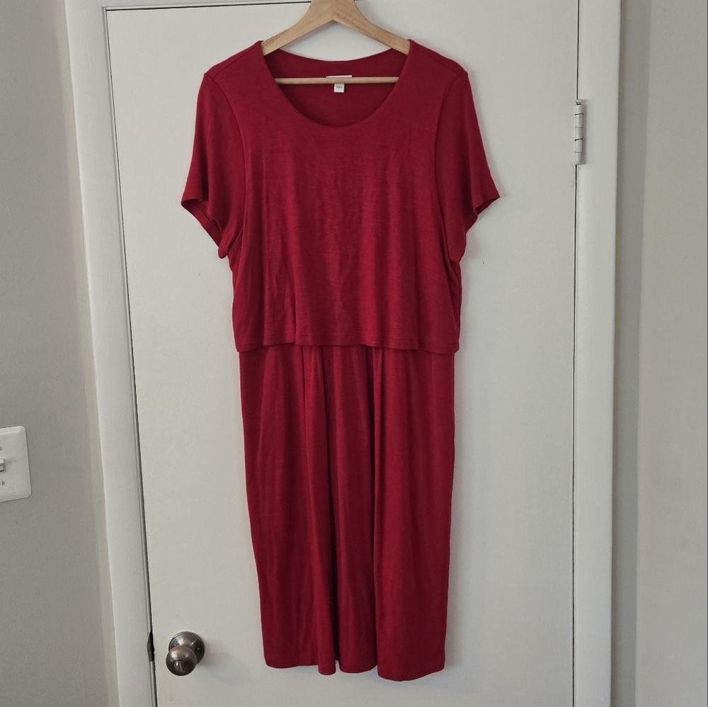 J. Jill pink double layer button back knit dress - Picture 2 of 5